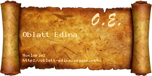 Oblatt Edina névjegykártya
